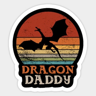 Dragon Daddy Father Day Vintage Fantasy Sticker